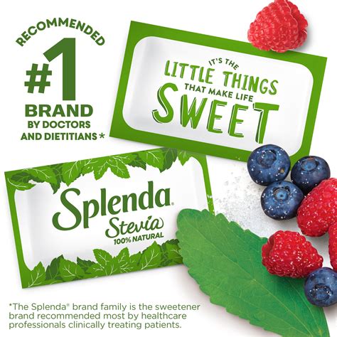 Splenda Stevia Sweetener Packets Natural Zero Calorie Sweetener
