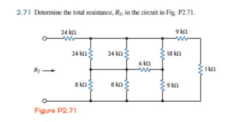Solved Determine The Total Resistance Rt In The Circuit