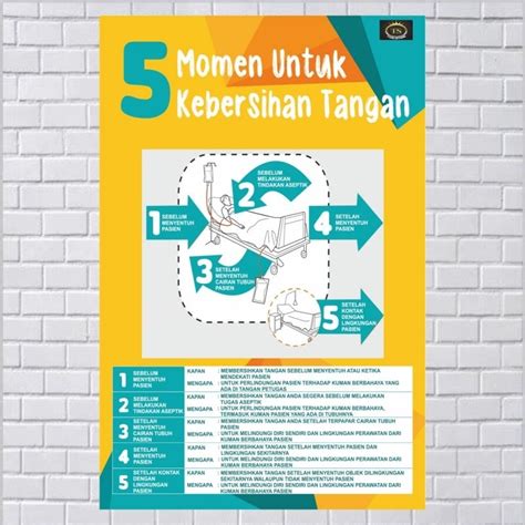 Jual Poster Kesehatan 5 Momen Untuk Kebersihan Tangan Shopee Indonesia