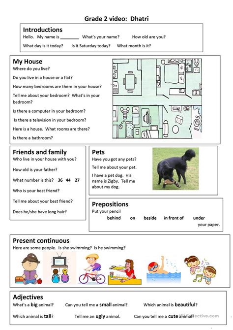 All the 2nd grade measurement worksheets in this section support elementary math benchmarks for 2nd grade. Trinity GESE Grade 2 Video Worksheet - English ESL Worksheets for distance learning and physical ...