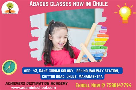 Achievers Destination Academy Ada Abacus Classes Now In Dhule