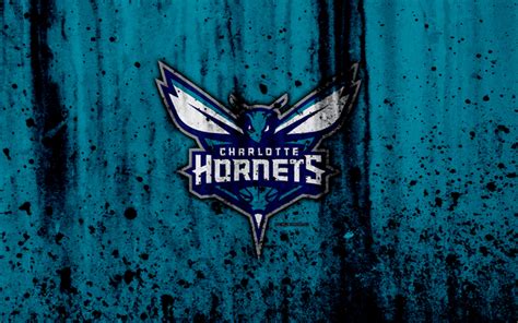 Download Wallpapers Charlotte Hornets 4k Grunge Nba Basketball Club
