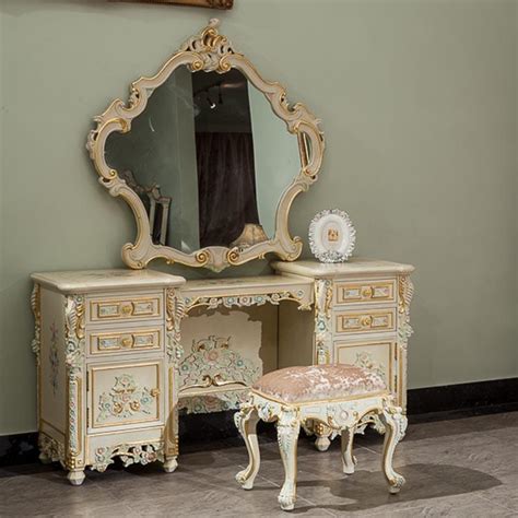 What colors and materials best encompass french country? Classic French Style Furniture,Handwork Gilding Golden Foil Royalty Dressing Table From ...