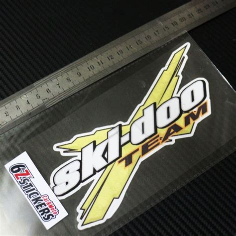 Sixsub 1pcs Ski Doo Yellow Team X Vinyl Snowmobile Moto Cars Reflective