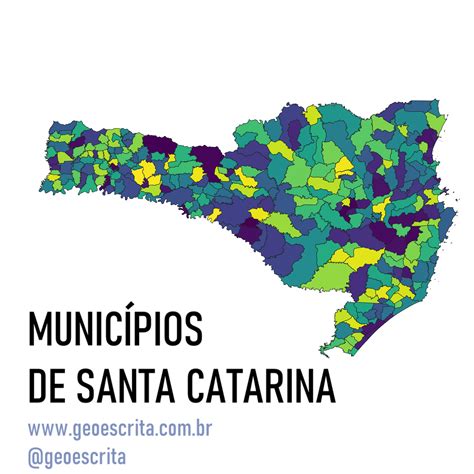 Municípios De Santa Catarina Mapa Editável Para Powerpoint Igor Oliveira Ribeiro Hotmart