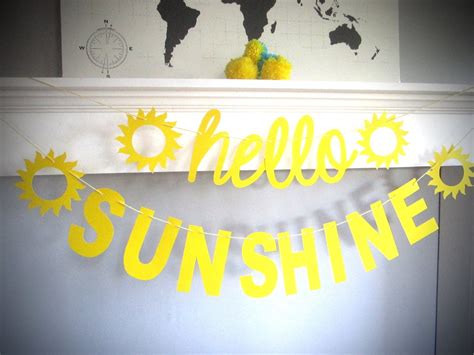 Hello Sunshine Banner Sunshine Party Sunbursts Bright