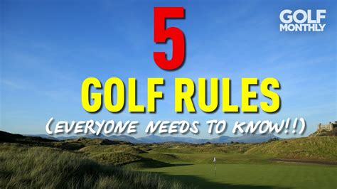 5 Golf Rules Everyone Needs To Know Youtube