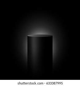 Black Cylinder Pedestal Vector Illustration Stock Vector Royalty Free