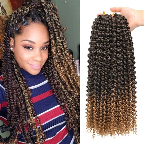 Buy 7 Packs Passion Twist Hair 18 Inch Ombre Long Bohemian Braids For