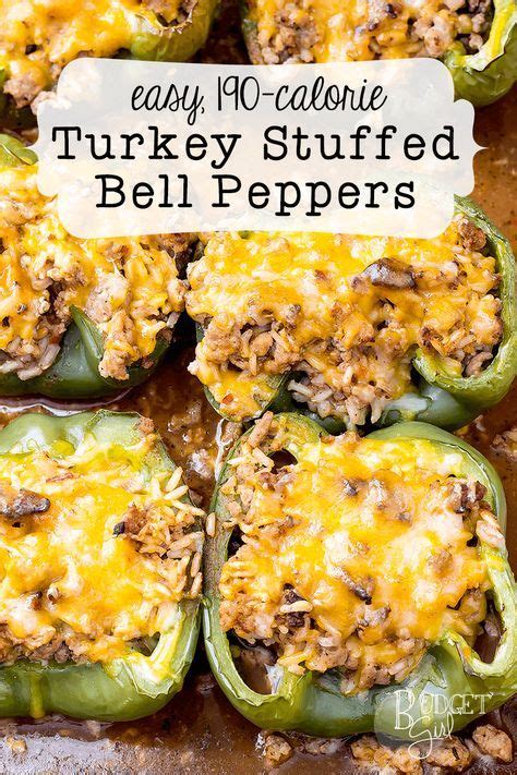 Ground turkey brings as much meaty flavor to dishes as ground beef and bulks up recipes all the same. Easy 190-Calorie Turkey Stuffed Peppers - Yummy Recipes