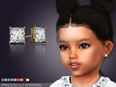 Princess Cut Stud Earrings For Toddlers At Giulietta Sims 4 Updates
