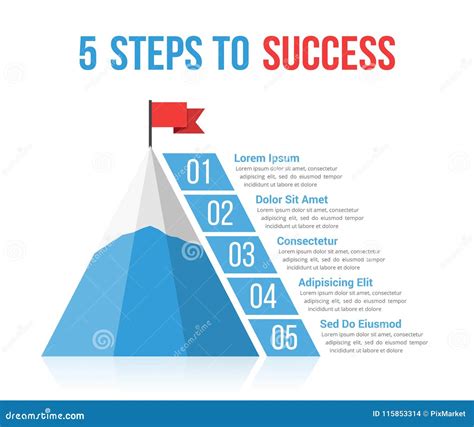 5 Steps To Success Stock Vector Illustration Of Level 115853314