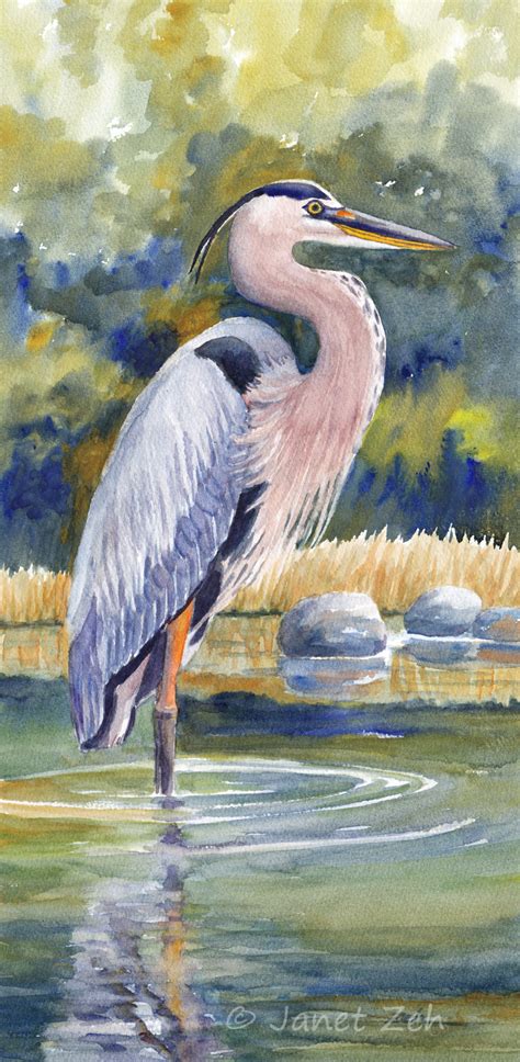 Great Blue Heron Shore Painting By James Williamson Fine 49 Off
