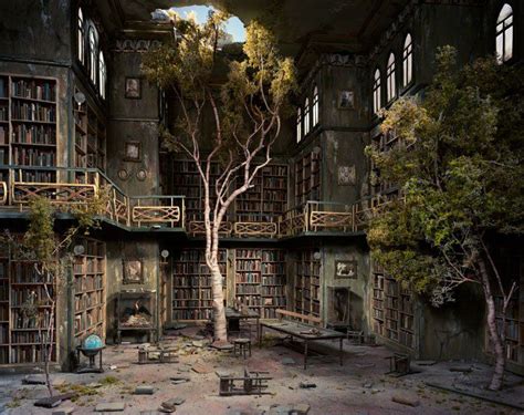 Yes Its Real Creepy Empty Library With Trees Growing Inside