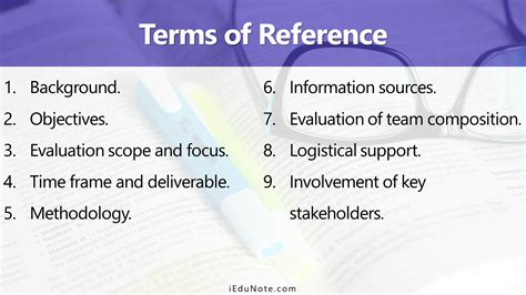 Terms Of Reference Tor