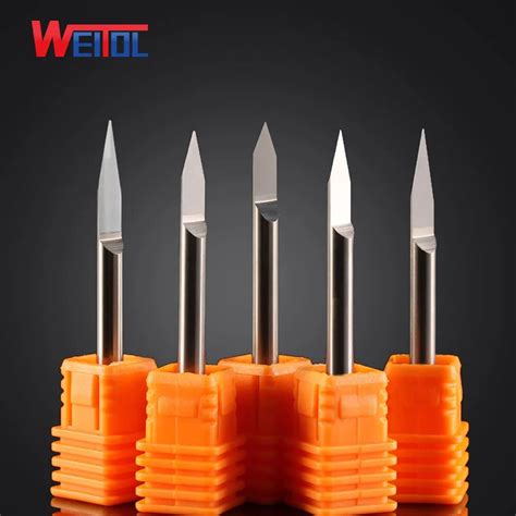 Weitol Metal Engraving Tool 5a 1 Pcslot 4mm V Shape Flat Carbide Pcb