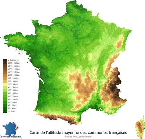Carte Du Relief Des Communes De France