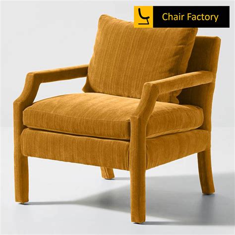Denora Mustard Yellow Fully Upholstered Arm Chair Chair Factory