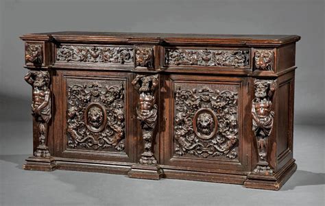 sold price highly carved oak buffet carving buffet oak
