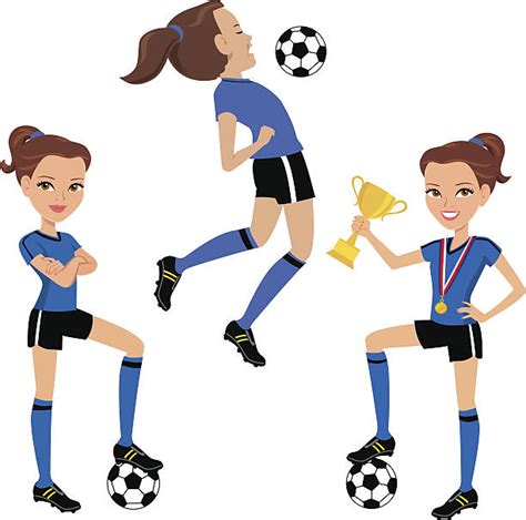 Women Soccer Clip Art Vector Images And Illustrations Istock