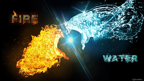 Fire And Water Cross Wallpaper