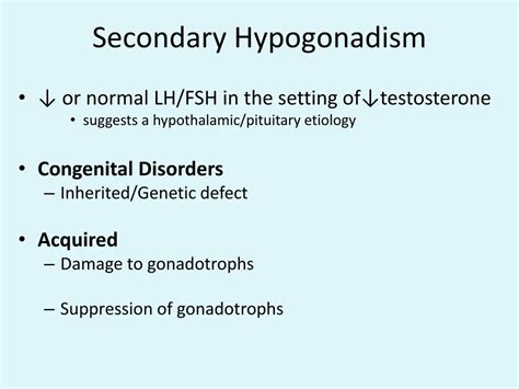 Ppt Male Hypogonadism More Than Just A Low Testosterone Powerpoint