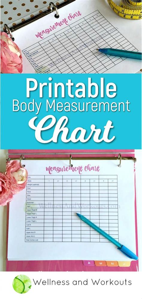 Printable Body Measurement Tracker