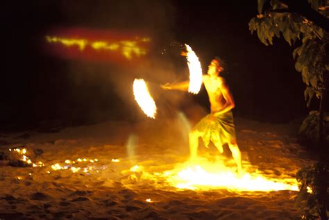 Free Stock Photo 6329 Fijian Fire Dancer Freeimageslive