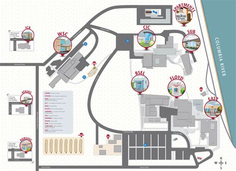 Washington State University Campus Map Map Vectorcampus Map