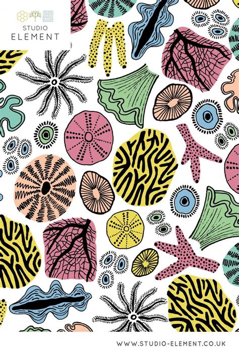 Colourful Doodle Coral Reef Pattern From Studio Element Graphic