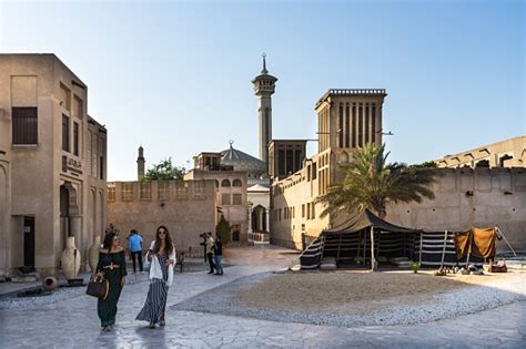 Al Bastakiya Historical District Dubai Uae United Arab Emiratesi Stock