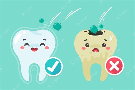Premium Vector Cartoon Teeth And Gums Inside The Mouth Are Happy With The Problem Of Tooth