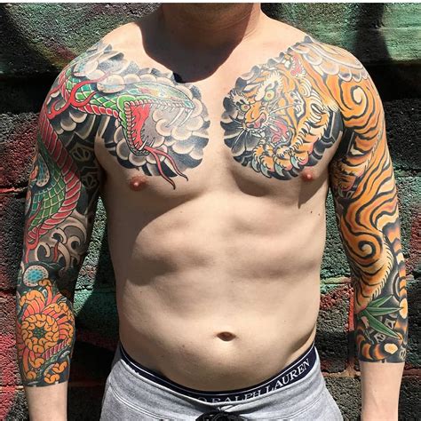 Japanese Traditional 34 Sleeves And Chest Panels By J Ranno Of Red Thorn Tattoos In Baltim