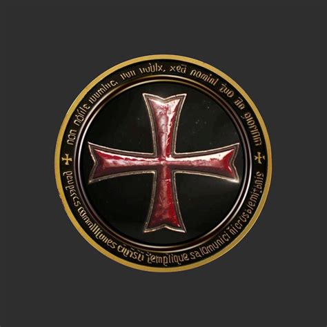 Templar Crusader Cross Shield Design Digital Art By Aleksandar
