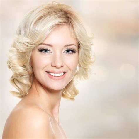Clouseup Face Of Beautiful Woman With White Hair Stock Image Image Of