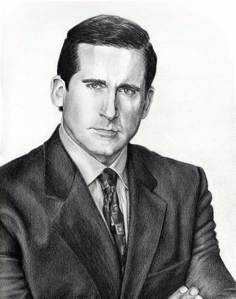 Original Drawing Of Steve Carell As Michael Scott In The Office Not A