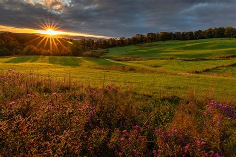 Autumn Sunrise Over Field By Dale M Kennedy On 500px Sunrise Field