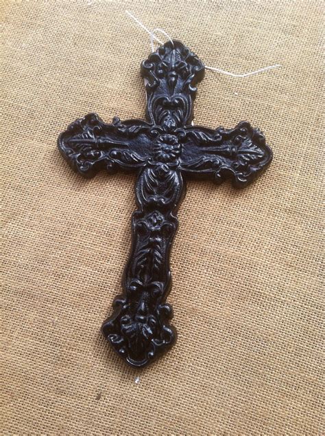 The fine artistic quality of this wall decor made in wrought iron will certainly bring a note of classiness and modern glam to your interior decorations. Black Cast Iron Wall Cross Wall Decor by Chicstaging on Etsy, $15.00 | Cross wall decor, Wall ...