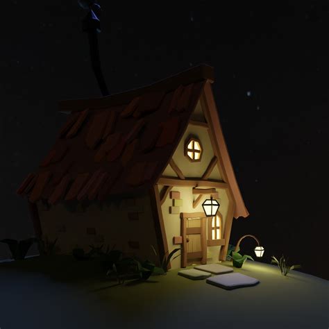 Artstation Old Stylized Cottage