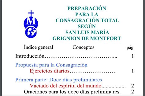 PreparaciÓn Para La ConsagraciÓn Total SegÚn San Luis MarÍa Grignion De