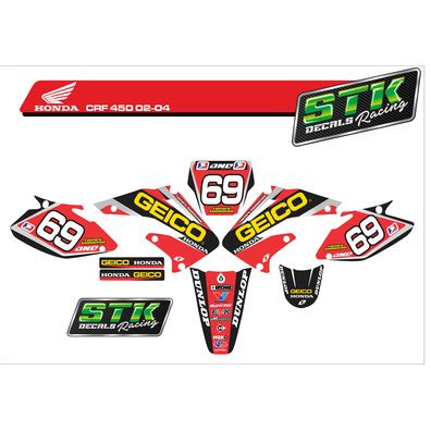 Vinilo Honda Crf Geico Stkracing