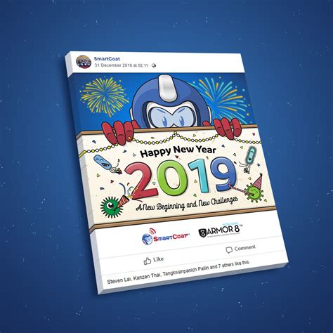 Smartcoat And Armor8 Happy New Year 2019 Facebook Post Design Wilfred