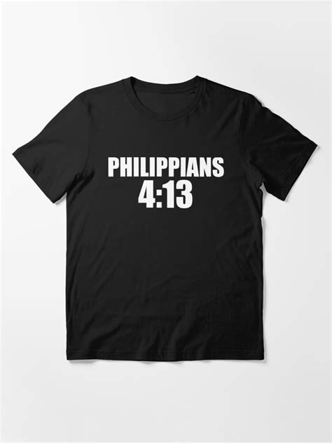 philippians 4 13 4 13 colors sports jersey style religious christian faith t shirt t shirt