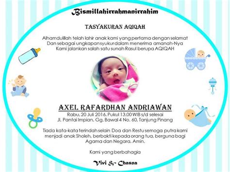 Desain Ucapan Aqiqah Word