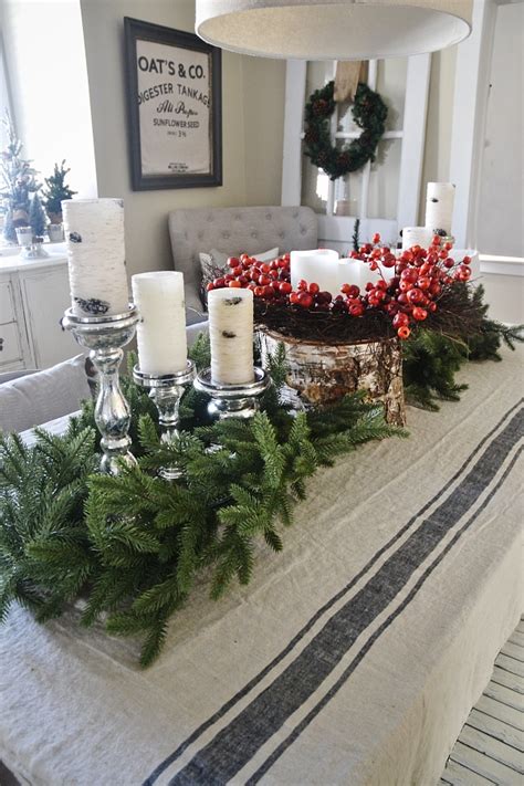 The original room decor didn't use the most advantage of abundant daylight. Simple Rustic Christmas Dining Room Decor