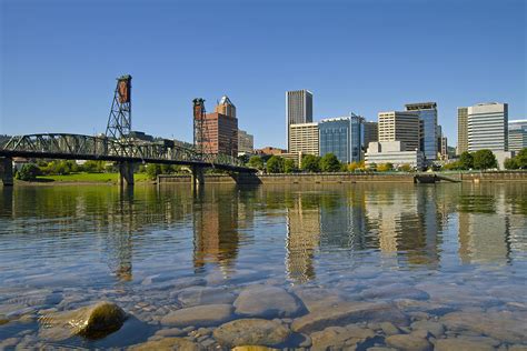Portland Oregon Downtown Skyline Reflection 2 Photograph By David Gn