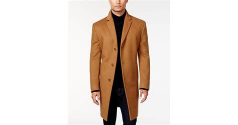 Kenneth Cole Raburn Wool Blend Slim Fit Coat In Natural For Men Lyst