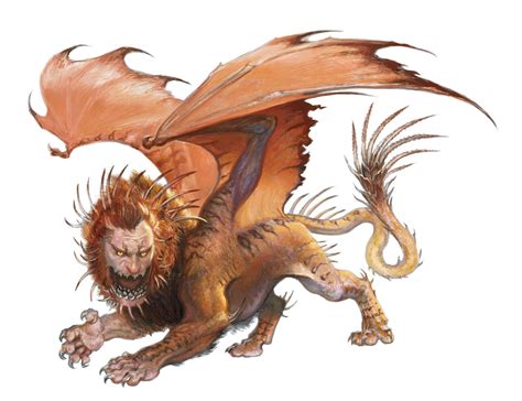 Manticore From The Dandd Fifth Edition Edition Monster Manual Art By