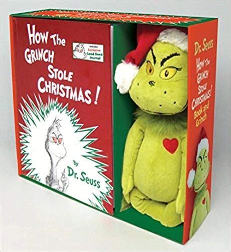 Dr Seuss How The Grinch Stole Christmas Book And Santa Hat Grinch