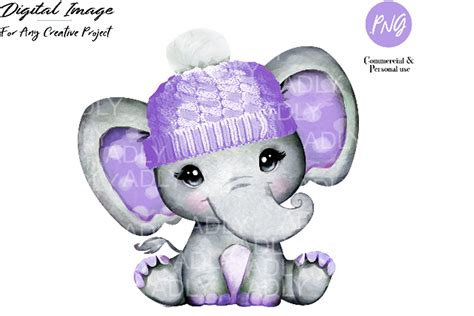 Purple Elephant Girl Graphic By Adlydigital · Creative Fabrica